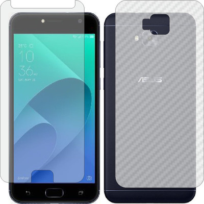 ZINGTEL Front and Back Screen Guard for ASUS ZENFONE 4 SELFIE LITE (Front Matte Finish & Back 3d Carbon Fiber)(Pack of 2)