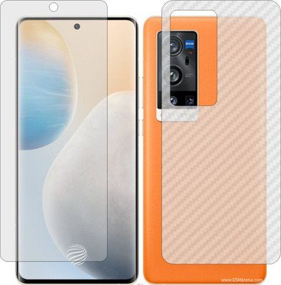 Mobling Front and Back Screen Guard for VIVO X60 PRO PLUS (Front 9H Hardness Matte & Carbon Fiber Skin for Back)(Pack of 2)