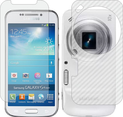 MOBART Front and Back Screen Guard for SAMSUNG GALAXY S4 ZOOM (Front Matte Finish & Back 3d Carbon Fiber)(Pack of 2)