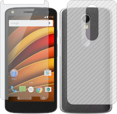 ZINGTEL Front and Back Screen Guard for MOTOROLA MOTO X PLAY XT1562 (Front Matte Finish & Back 3d Carbon Fiber)(Pack of 2)