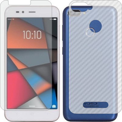 MOBART Front and Back Screen Guard for VOTO V5X (Front Matte Finish & Back 3d Carbon Fiber)(Pack of 2)