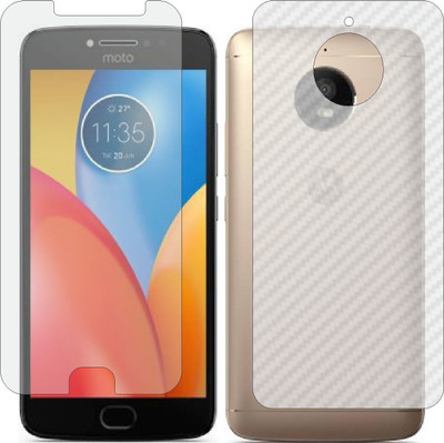 ZINGTEL Front and Back Screen Guard for MOTOROLA MOTO E4 PLUS MT6737 (Front Matte Finish & Back 3d Carbon Fiber)(Pack of 2)
