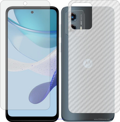 TELTREK Front and Back Screen Guard for MOTO G 2023 (Front Matte Finish & Back 3d Carbon Fiber)(Pack of 2)