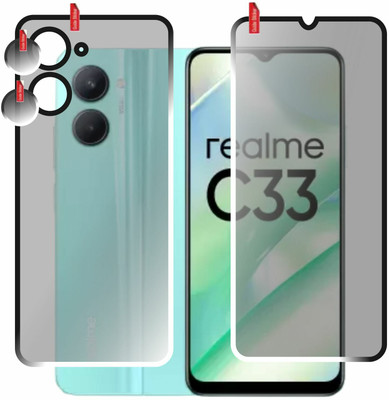 chakoor Front and Back Screen Guard for Realme C33(Pack of 3)