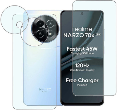 MOKPLZ Front and Back Screen Guard for REALME NARZO 70X 5G(Pack of 3)