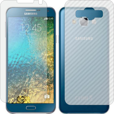 ZINGTEL Front and Back Screen Guard for SAMSUNG E700H GALAXY E7 (Front Matte Finish & Back 3d Carbon Fiber)(Pack of 2)