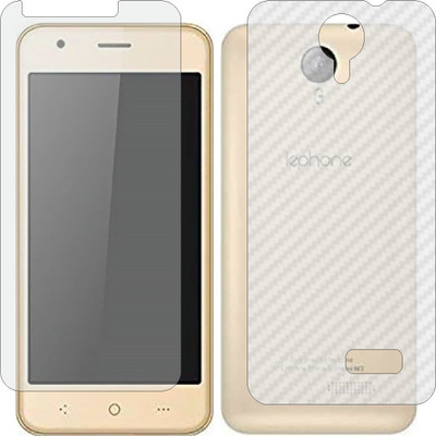 ZINGTEL Front and Back Screen Guard for LEPHONE W15 (Front Matte Finish & Back 3d Carbon Fiber)(Pack of 2)