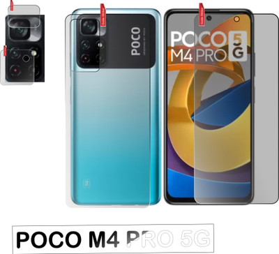 chakoor Front and Back Screen Guard for POCO M4 Pro 5G(Pack of 3)