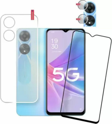 ICROMECK Front and Back Tempered Glass for Oppo A78 5G(Pack of 2)