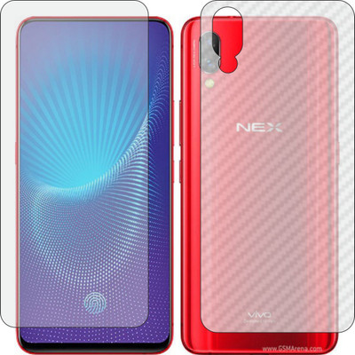 ZINGTEL Front and Back Screen Guard for VIVO NEX S (Front Matte Finish & Back 3d Carbon Fiber)(Pack of 2)