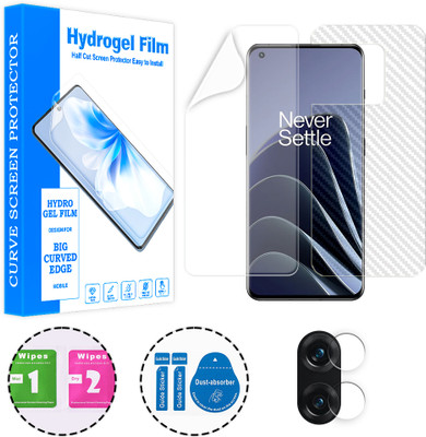 SOMTONE Front and Back Screen Guard for OnePlus 10 Pro (1 HYDROGEL SCREEN PROTECTOR WITH 1 CARBON FIBER SKIN AND 1 CAMERA LENS PROTECTOR)(Pack of 1)
