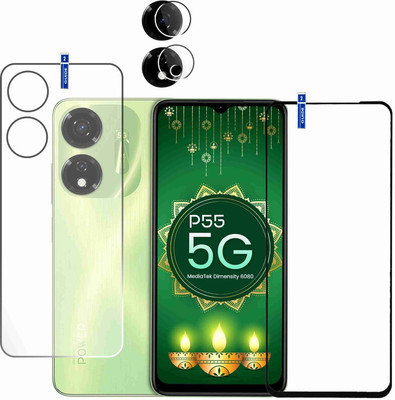 Olonga Front and Back Screen Guard for ITEL P55 5G 9.97(Pack of 3)