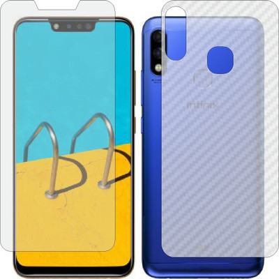 MOBART Front and Back Screen Guard for INFINIX HOT 7 (Front Matte Finish & Back 3d Carbon Fiber)(Pack of 2)