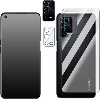 FCS Front and Back Screen Guard for Oppo A55 Front+Back+Camera (Matte)(Pack of 3)