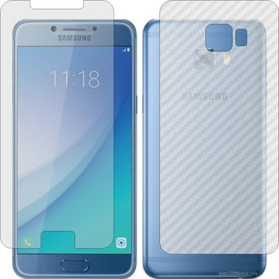 MOBART Front and Back Screen Guard for SAMSUNG GALAXY C5 PRO (Front Matte Finish & Back 3d Carbon Fiber)(Pack of 2)
