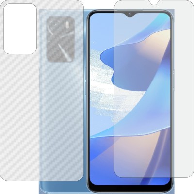 MOBART Front and Back Screen Guard for OPPO A 54 S (Front Matte Finish & Back 3d Carbon Fiber)(Pack of 2)