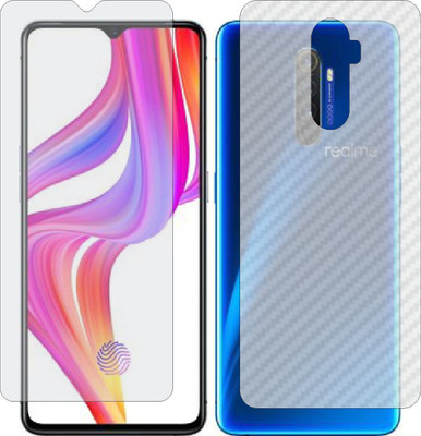 ZINGTEL Front and Back Screen Guard for RMX1931 REALME X2 PRO (Front Matte Finish & Back 3d Carbon Fiber)(Pack of 2)