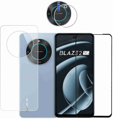 GLAMEECH Front and Back Screen Guard for LAVA BLAZE 2 5G (BLACK)(Pack of 2)
