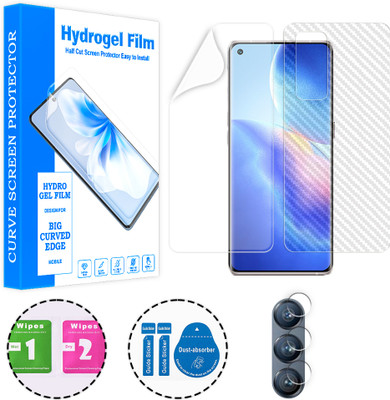 ARBAN Front and Back Screen Guard for Oppo Find X3 Neo (1 HYDROGEL SCREEN PROTECTOR WITH 1 CARBON FIBER SKIN AND 1 CAMERA LENS PROTECTOR)(Pack of 1)