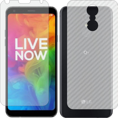Mobling Front and Back Tempered Glass for LG Q7 PLUS(Pack of 2)