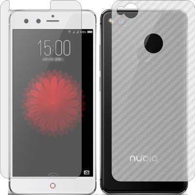 Mobling Front and Back Screen Guard for NUBIA Z11 MINI (Front 9H Hardness Matte & Carbon Fiber Skin for Back)(Pack of 2)