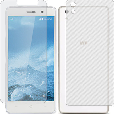 MOBART Front and Back Screen Guard for RELIANCE JIO LYF WATER 6 (Front Matte Finish & Back 3d Carbon Fiber)(Pack of 2)