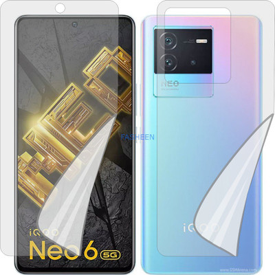 Fasheen Front and Back Screen Guard for VIVO IQOO NEO6 (Edge To Edge TPU, Full Coverage)(Pack of 1)