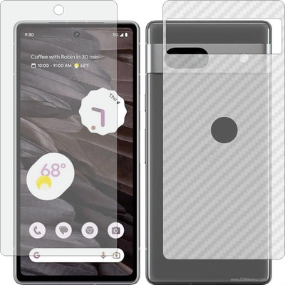 ZINGTEL Front and Back Screen Guard for Google Pixel 7A G82U8 (Matte Front & Carbon Fiber Back Skin Combo)(Pack of 2)