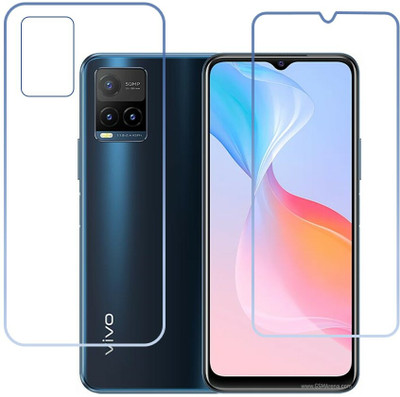 DVTECH Front and Back Screen Guard for 9H Crystal Clear Front And Carbon Fiber BackVivo Y21s(Pack of 1)