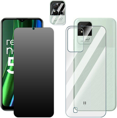 FCS Front and Back Screen Guard for Realme Narzo 50i Front+Back+Camera (Matte)(Pack of 3)