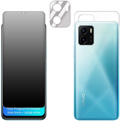 FCS Front and Back Screen Guard for Vivo Y15C Front + Back + Camera (Matte)(Pack of 3)