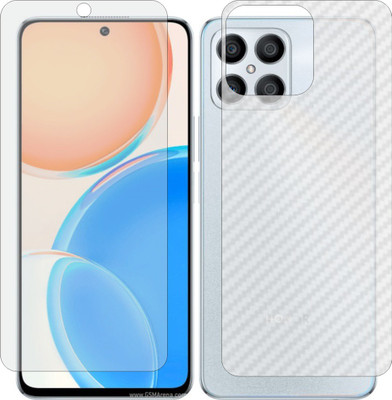 ZINGTEL Front and Back Screen Guard for HUAWEI HONOR X8 TFYLX3 (Front Matte Finish & Back 3d Carbon Fiber)(Pack of 2)