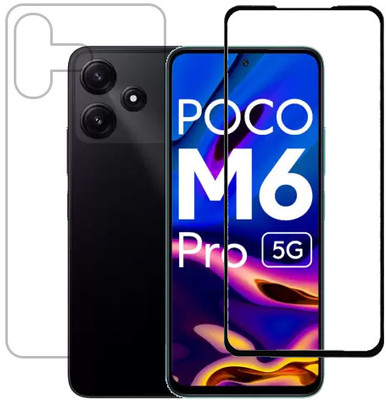 ECMERED Front and Back Tempered Glass for POCO M6 Pro 5G, POCO M6 Pro(Pack of 1)