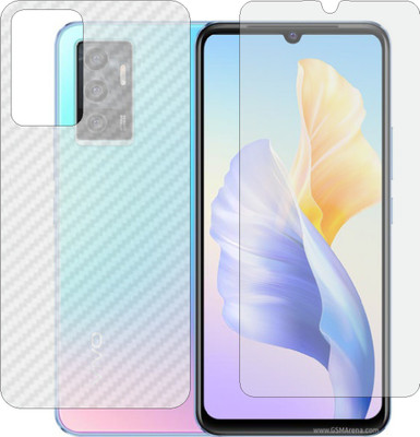 ZINGTEL Front and Back Screen Guard for VIVO V2126 (Front Matte Finish & Back 3d Carbon Fiber)(Pack of 2)