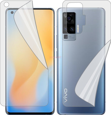 MOBART Front and Back Screen Guard for VIVO X50 PRO + (Edge To Edge TPU Covers Curved Edges)(Pack of 2)