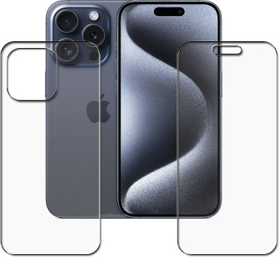 tombik Front and Back Screen Guard for rt116-Apple iPhone 15 Pro-fb(Pack of 2)