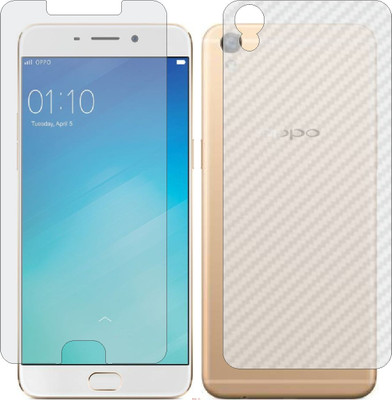 Mobling Front and Back Screen Guard for OPPO F1 PLUS (Front 9H Hardness Matte & Carbon Fiber Skin for Back)(Pack of 2)