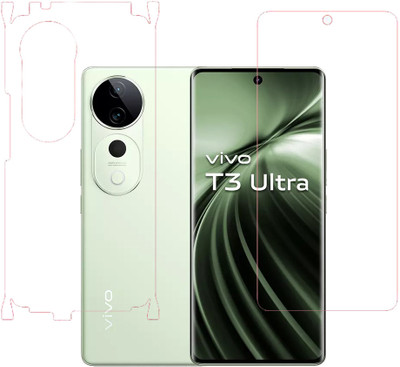 KARTRAY Front and Back Screen Guard for Vivo T3 Ultra 5G, Front Clear Back Clear(Pack of 2)