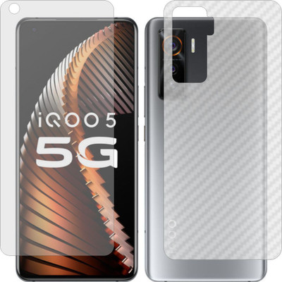 ZINGTEL Front and Back Screen Guard for VIVO IQOO NEO 5 5G (Front Matte Finish & Back 3d Carbon Fiber)(Pack of 2)