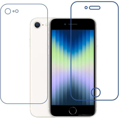 DVTECH Front and Back Screen Guard for 9H Apple iPhone SE (2022)(Pack of 1)