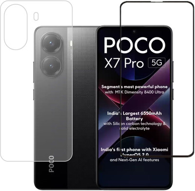 GLAMEECH Front and Back Screen Guard for Poco X7 pro, Poco X7 pro 5G, Poco X7 pro(Pack of 2)