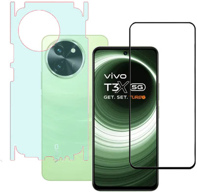 KARTRAY Front and Back Screen Guard for Vivo T3x 5G(Pack of 2)