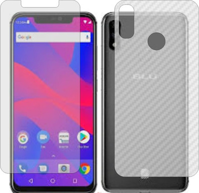 Mobling Front and Back Screen Guard for VIVO XL PLUS (Front 9H Hardness Matte & Carbon Fiber Skin for Back)(Pack of 2)
