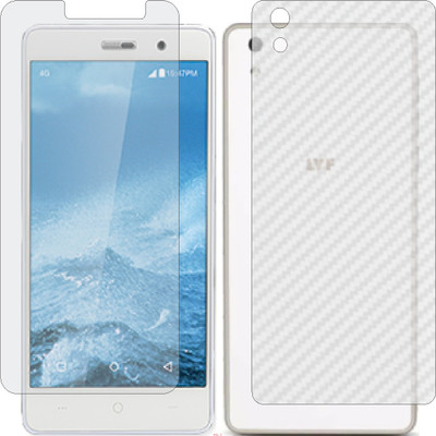 Mobling Front and Back Screen Guard for RELIANCE JIO LYF WATER 6 (Front 9H Hardness Matte & Carbon Fiber Skin for Back)(Pack of 2)
