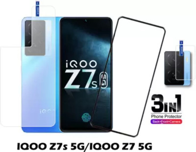 ICROMECK Front and Back Screen Guard for IQOO Z7s 5G, IQOO Z7 5G(Pack of 3)