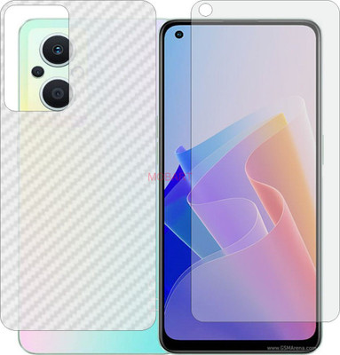 MOBART Front and Back Screen Guard for OPPO CPH2341 (Front Matte Finish & Back 3d Carbon Fiber)(Pack of 2)
