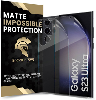 ArmourPro Front and Back Screen Guard for Samsung Galaxy S23 Ultra 5G, Galaxy S23 Ultra 5G, S23 Ultra, ( Impossible 4 Layer Nano Flexible Fiber ), (Matte Finish)(Pack of 1)