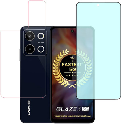 VAYUVAULT Front and Back Screen Guard for LAVA Blaze 3 5G(Pack of 2)
