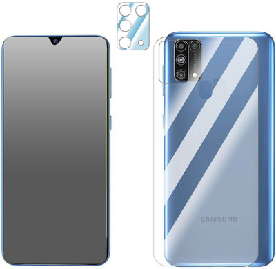 FCS Front and Back Screen Guard for Samsung Galaxy M31 Prime Front+Back+Camera (Matte)(Pack of 3)