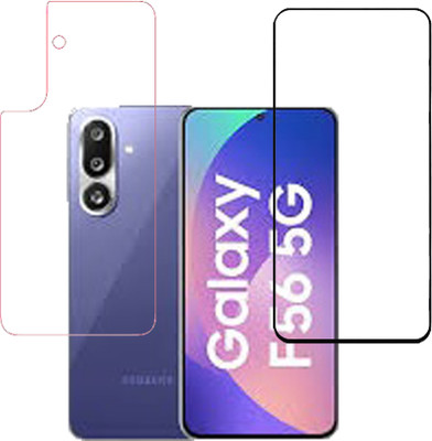 VAYUVAULT Front and Back Screen Guard for SAMSUNG Galaxy F56, Tempered Glass, Back Screen Guard Glossy finish(Pack of 2)
